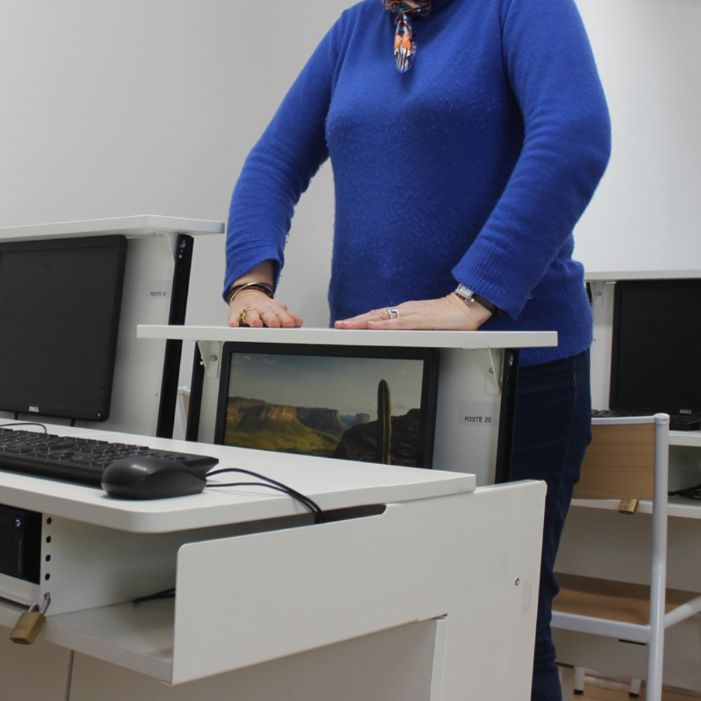 Milena bureau informatique escamotable